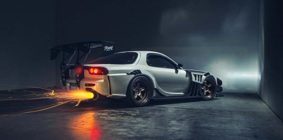 Mazda RX-7 With 700hp 13B-REW Shoots Flames For Inaugural Poster Shoot